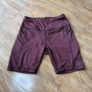 Women's Burgundy Athletic Shorts